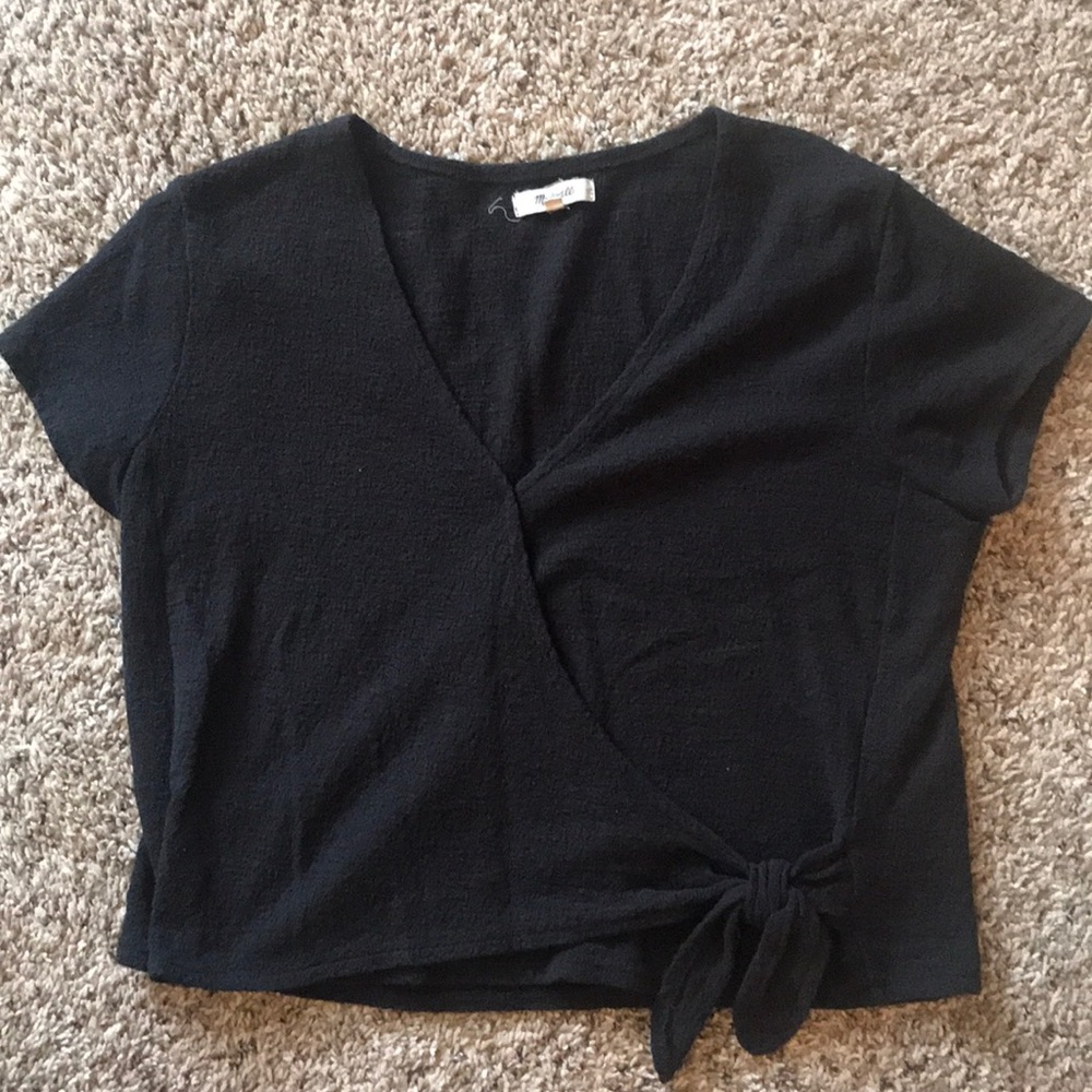 Madewell black tie crop